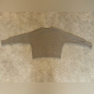 Cozy Ribbed Brown Crew Neck Sweater